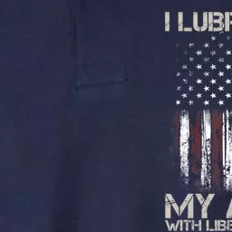 Gun Flag I Lubricate My Ar15 With Liberal Tears (On Back) Softstyle Adult Sport Polo