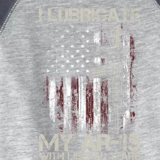 Gun Flag I Lubricate My Ar15 With Liberal Tears (On Back) Toddler Fine Jersey T-Shirt