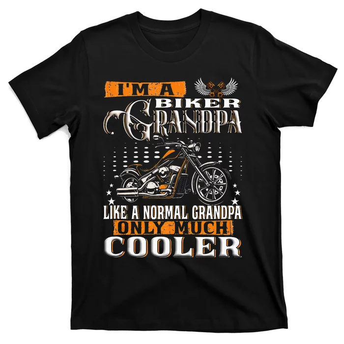 Gentlemen Funny Im A Biker Grandpa Saying Motorcycle T-Shirt