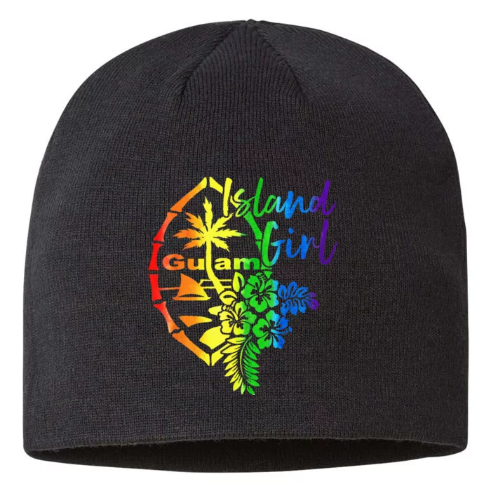 Guam Flower Island Guamanian Girl 8 1/2in Sustainable Knit Beanie