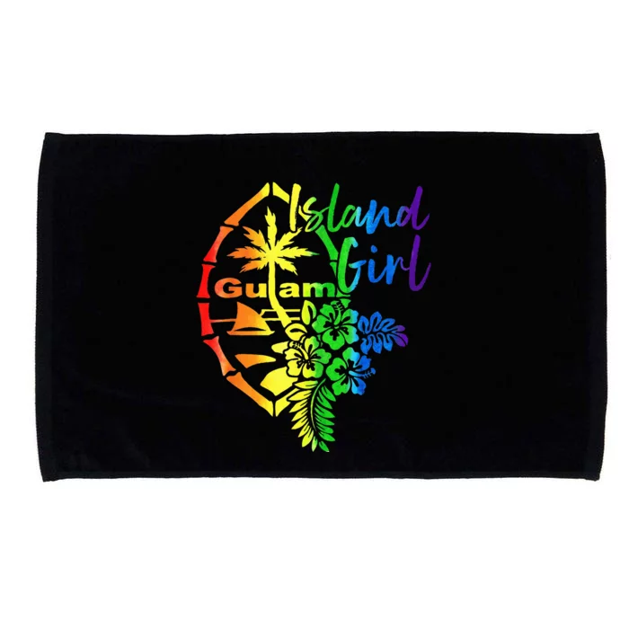 Guam Flower Island Guamanian Girl Microfiber Hand Towel