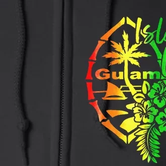 Guam Flower Island Guamanian Girl Full Zip Hoodie