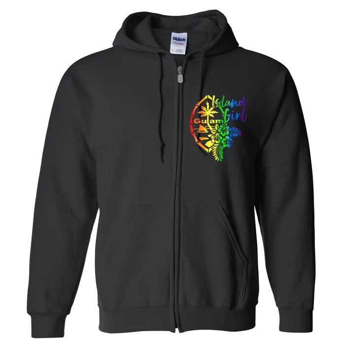 Guam Flower Island Guamanian Girl Full Zip Hoodie