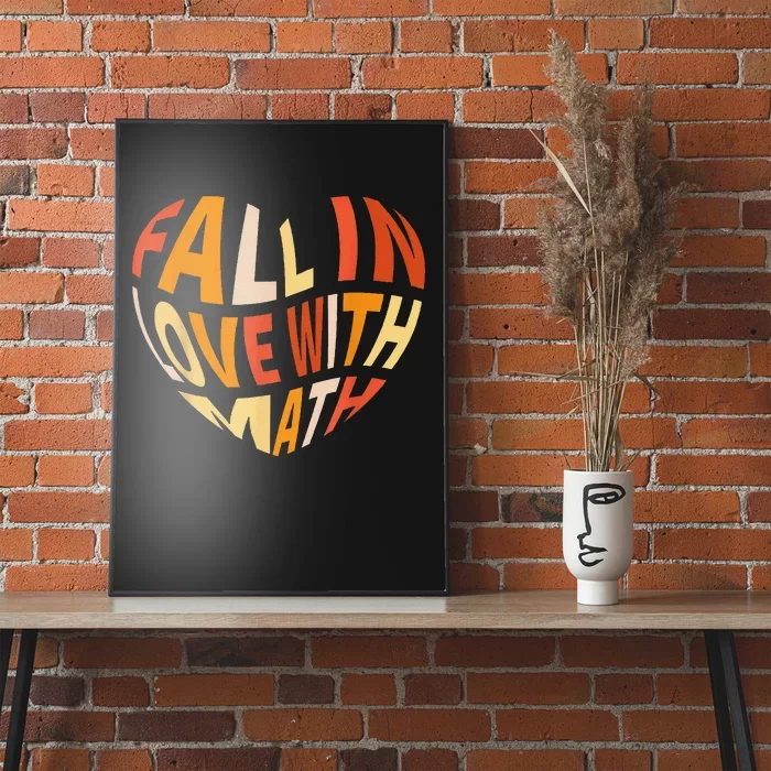 Groovy Fall In Love With Math Thanksgiving Math Teacher Fall Poster