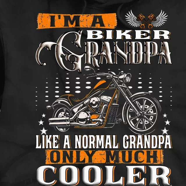 Gentlemen Funny Im A Biker Grandpa Saying Motorcycle Tie Dye Hoodie