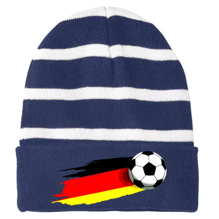 Germany Flag Jersey German Soccer Team German Striped Beanie with Solid Band