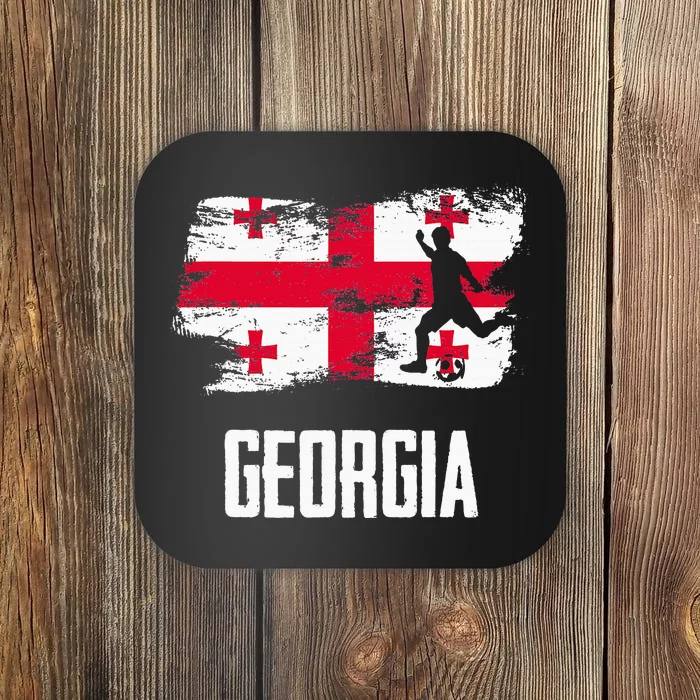 Georgia Flag Jersey Georgian Soccer Team Georgian Coaster