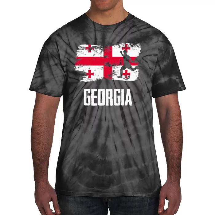 Georgia Flag Jersey Georgian Soccer Team Georgian Tie-Dye T-Shirt