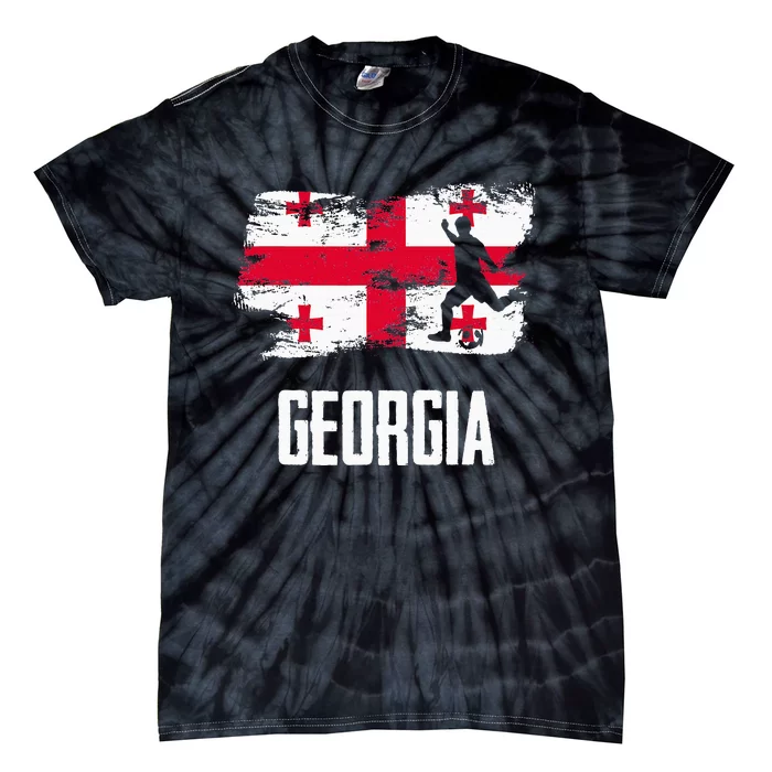 Georgia Flag Jersey Georgian Soccer Team Georgian Tie-Dye T-Shirt