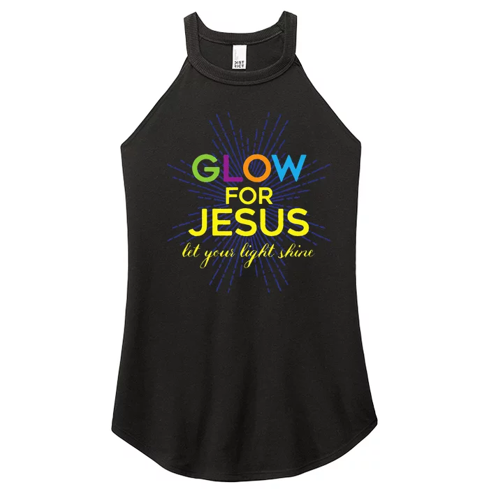 Glow For Jesus Let Your Light Shine Faith Women’s Perfect Tri Rocker Tank