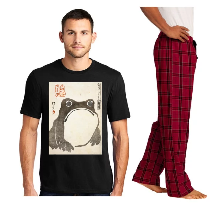 Grumpy Frog Japanese Art Print Pajama Set