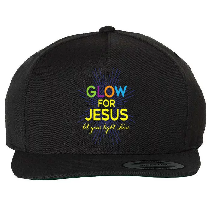 Glow For Jesus  Let Your Light Shine  Faith Apparel Wool Snapback Cap