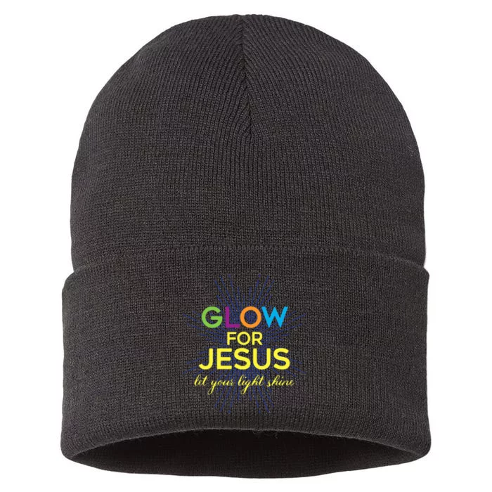 Glow For Jesus Let Your Light Shine Christian Sustainable Knit Beanie