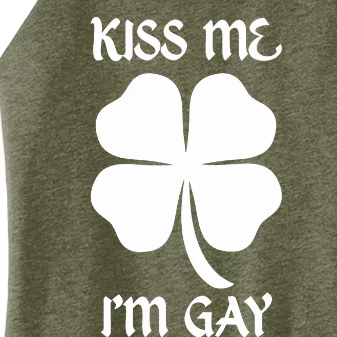 Got Funny Kiss Me Im Gay Four Leaf Clover Women’s Perfect Tri Rocker Tank