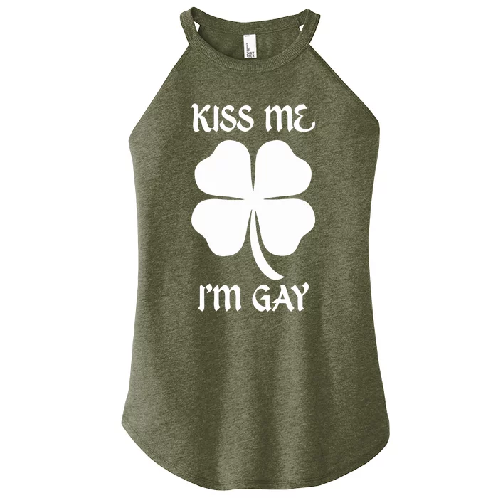 Got Funny Kiss Me Im Gay Four Leaf Clover Women’s Perfect Tri Rocker Tank