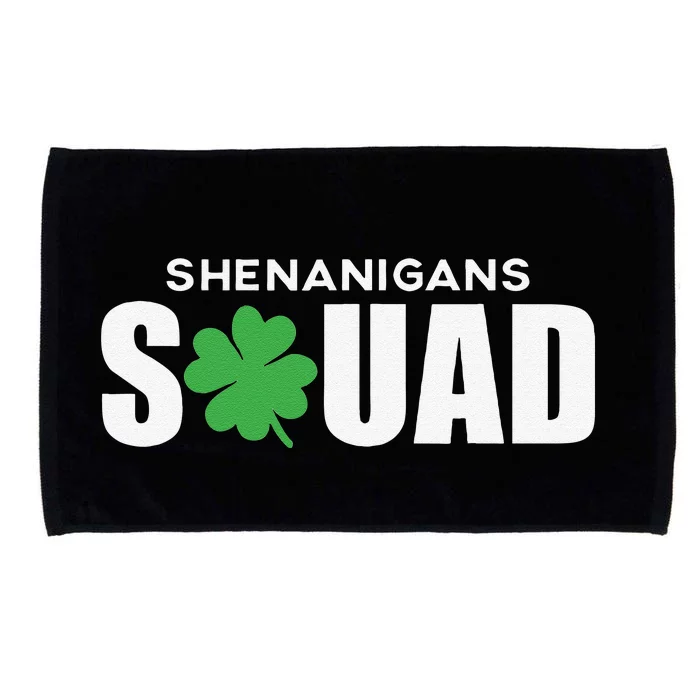 Green Four Leaf Clover funny St Patrick's Day Microfiber Hand Towel