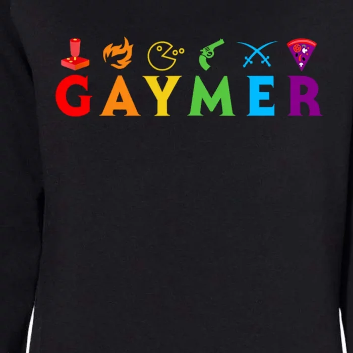 Gaymer Funny LGBT Pride Gay Gamer Video Game Lover Womens California Wash Sweatshirt