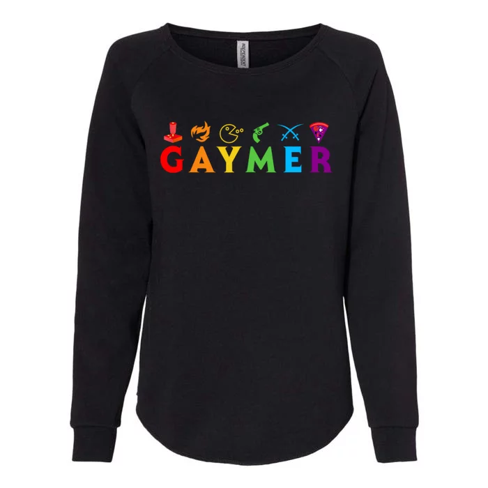 Gaymer Funny LGBT Pride Gay Gamer Video Game Lover Womens California Wash Sweatshirt