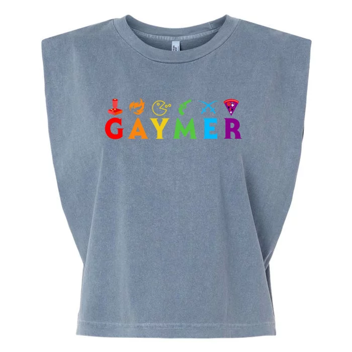 Gaymer Funny LGBT Pride Gay Gamer Video Game Lover Garment-Dyed Women's Muscle Tee