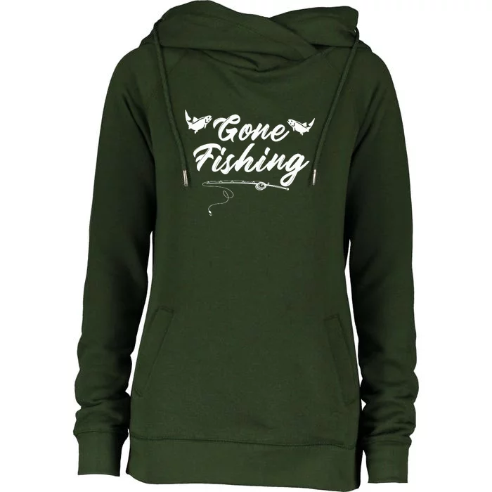 Gone Fishing | Love Fishing Womens Funnel Neck Pullover Hood