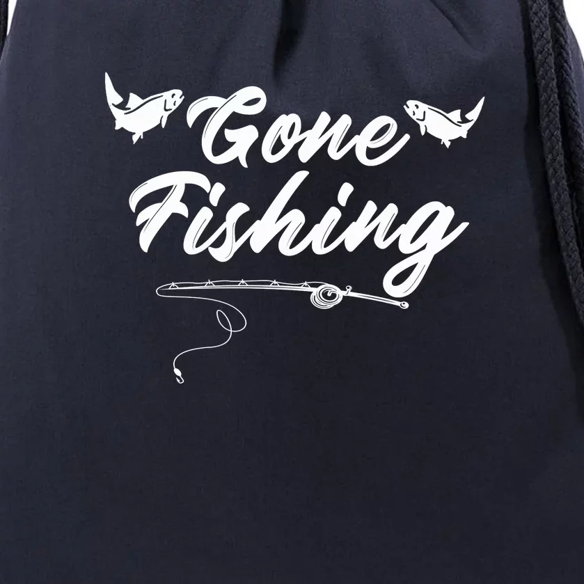 Gone Fishing | Love Fishing Drawstring Bag