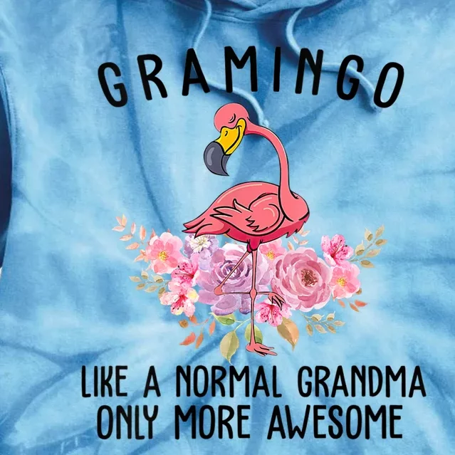 Gramingo Flamingo Like A Normal Grandma Only More Awesome Tie Dye Hoodie