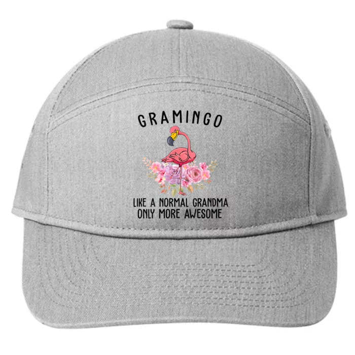 Gramingo Flamingo Like A Normal Grandma Only More Awesome 7-Panel Snapback Hat