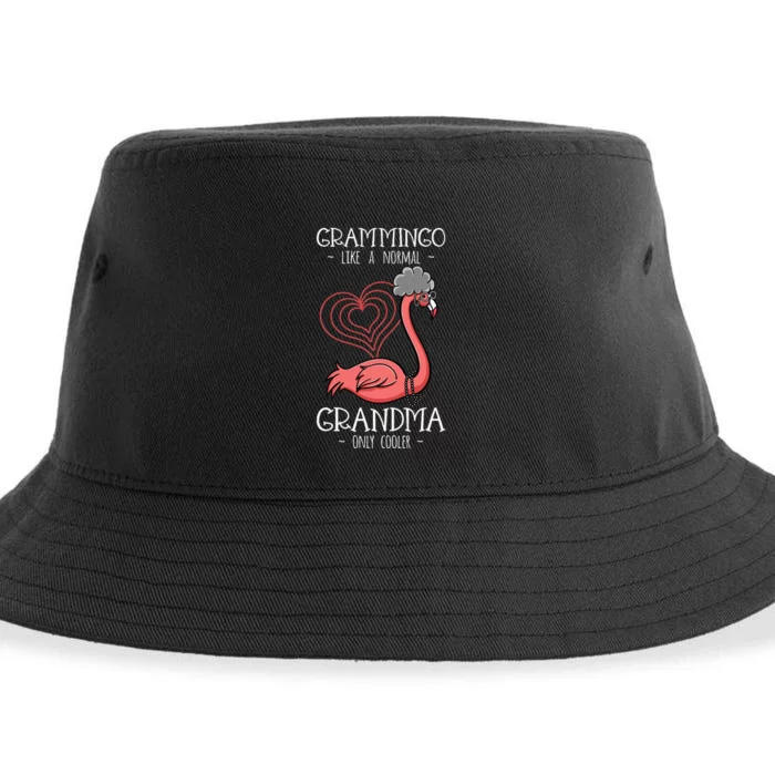 Grammingo Flamingo Lover Grandma Granny Grandmother Grandmom Sustainable Bucket Hat