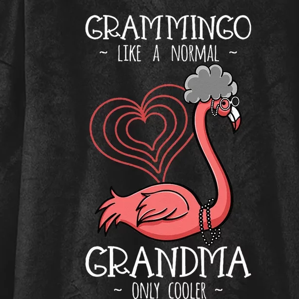 Grammingo Flamingo Lover Grandma Granny Grandmother Grandmom Hooded Wearable Blanket