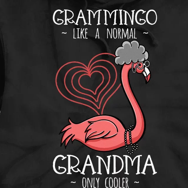 Grammingo Flamingo Lover Grandma Granny Grandmother Grandmom Tie Dye Hoodie