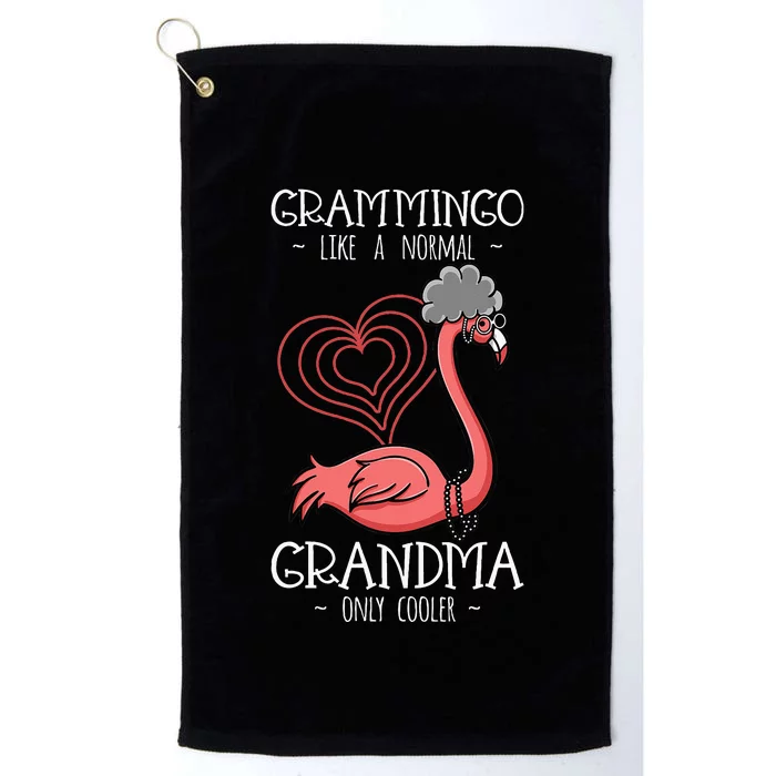 Grammingo Flamingo Lover Grandma Granny Grandmother Grandmom Platinum Collection Golf Towel