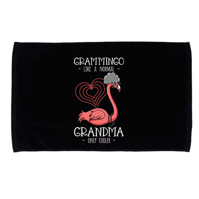 Grammingo Flamingo Lover Grandma Granny Grandmother Grandmom Microfiber Hand Towel