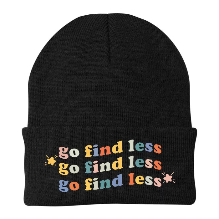 Go Find Less Funny Quote Knit Cap Winter Beanie