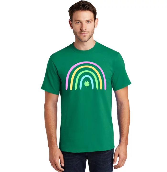 Green Four Leaf Clover Rainbow St Patrick's Day Tall T-Shirt