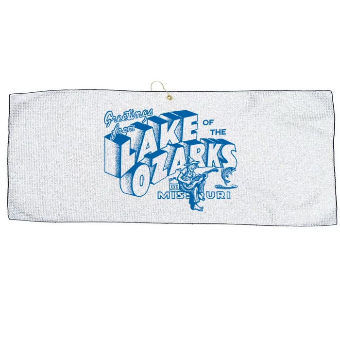 Greetings From Lake Of The Ozarks Missouri Large Microfiber Waffle Golf Towel