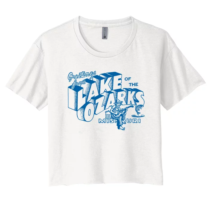 Greetings From Lake Of The Ozarks Missouri Women's Crop Top Tee