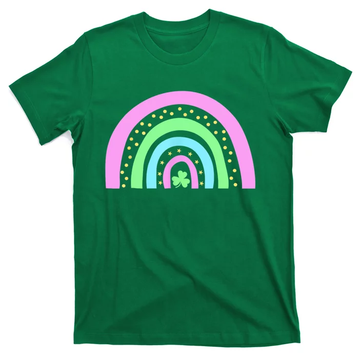 Green Four Leaf Clover Rainbow St Patrick's Day T-Shirt