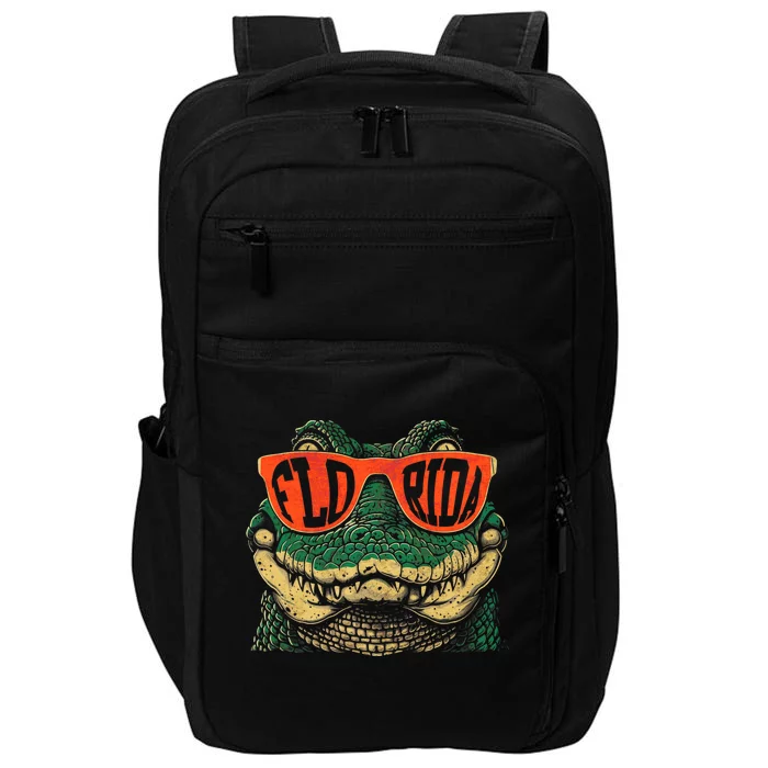 Graphic Florida Last Name Distressed | Florida Retro Styles Impact Tech Backpack