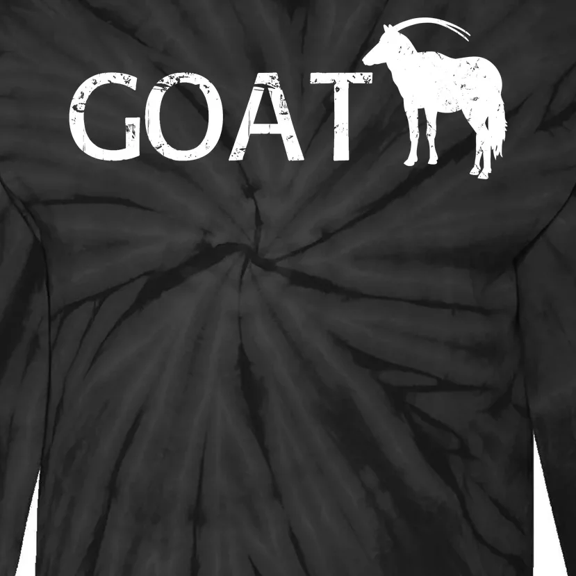 Goat Funny Logo Tie-Dye Long Sleeve Shirt