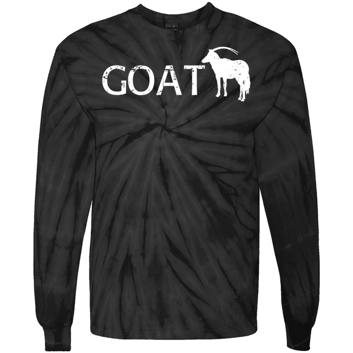 Goat Funny Logo Tie-Dye Long Sleeve Shirt