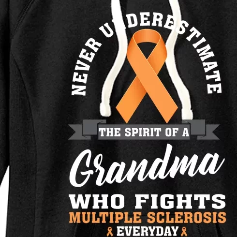 Grandma Fights Multiple Sclerosis Ms Warrior Gift Women's Fleece Hoodie