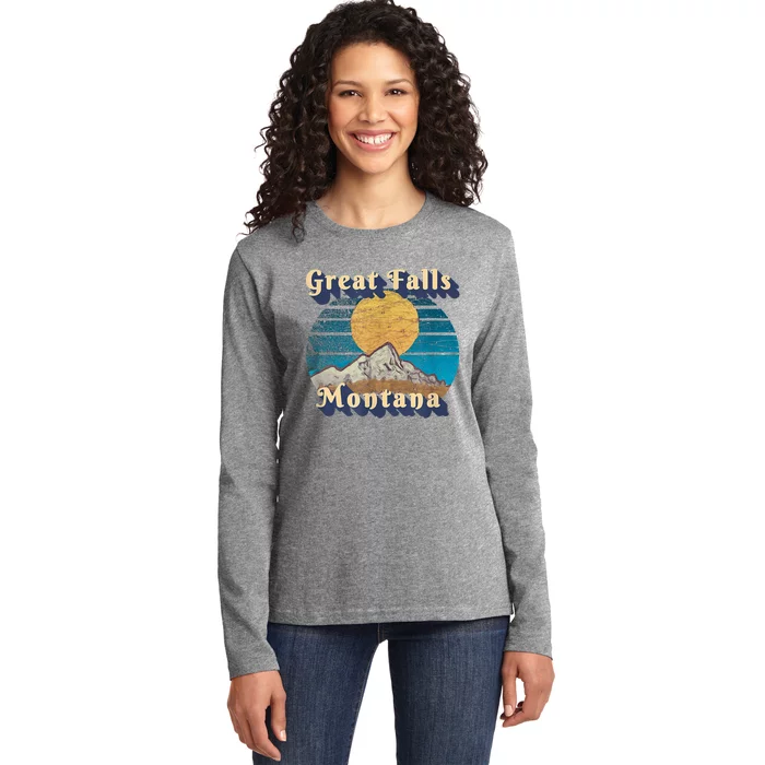 Great Falls Montana Ladies Long Sleeve Shirt