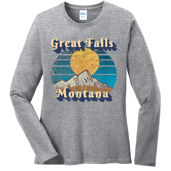 Great Falls Montana Ladies Long Sleeve Shirt