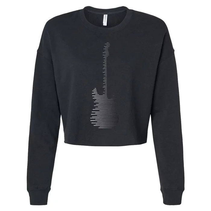 Guitar For Men Women Musician Guitarist Music Gift Cropped Pullover Crew