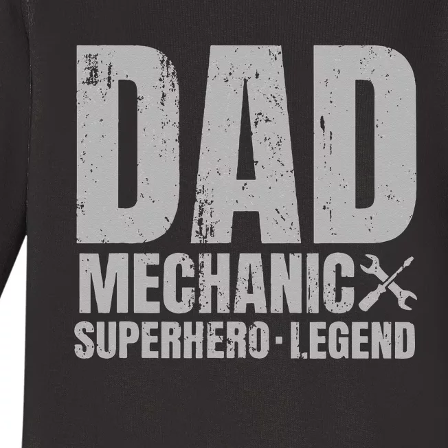 Gift For Mechanic Dad From Daughter Funny Family Gift Baby Long Sleeve Bodysuit