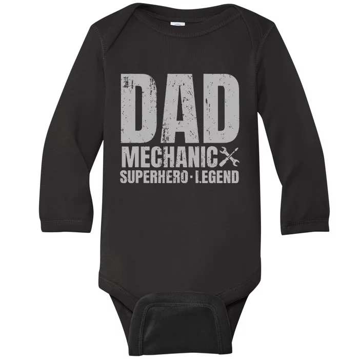 Gift For Mechanic Dad From Daughter Funny Family Gift Baby Long Sleeve Bodysuit