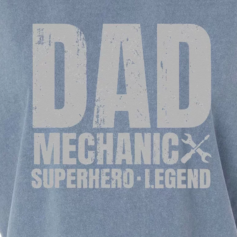 Gift For Mechanic Dad From Daughter Funny Family Gift Garment-Dyed Women's Muscle Tee