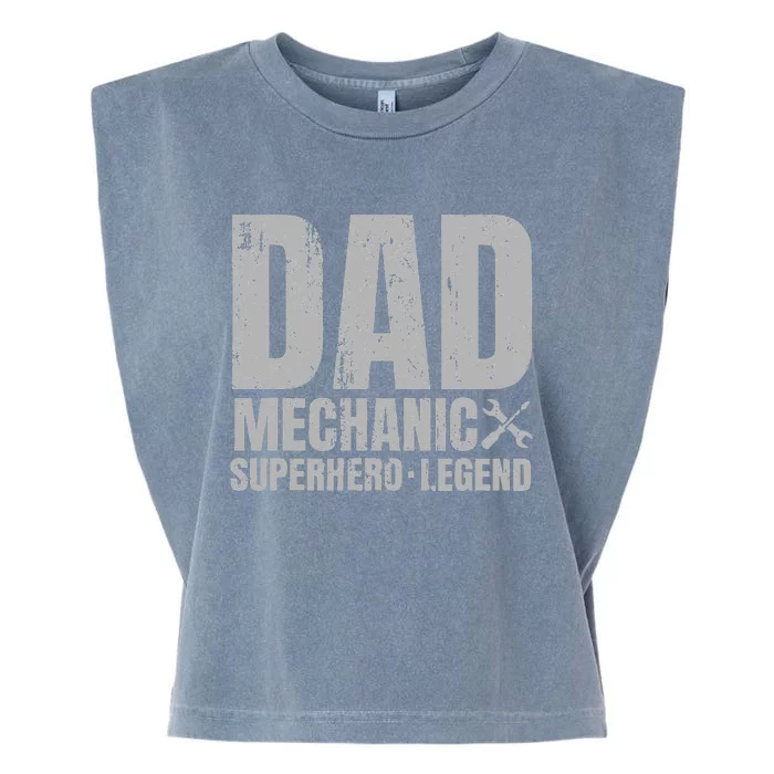 Gift For Mechanic Dad From Daughter Funny Family Gift Garment-Dyed Women's Muscle Tee