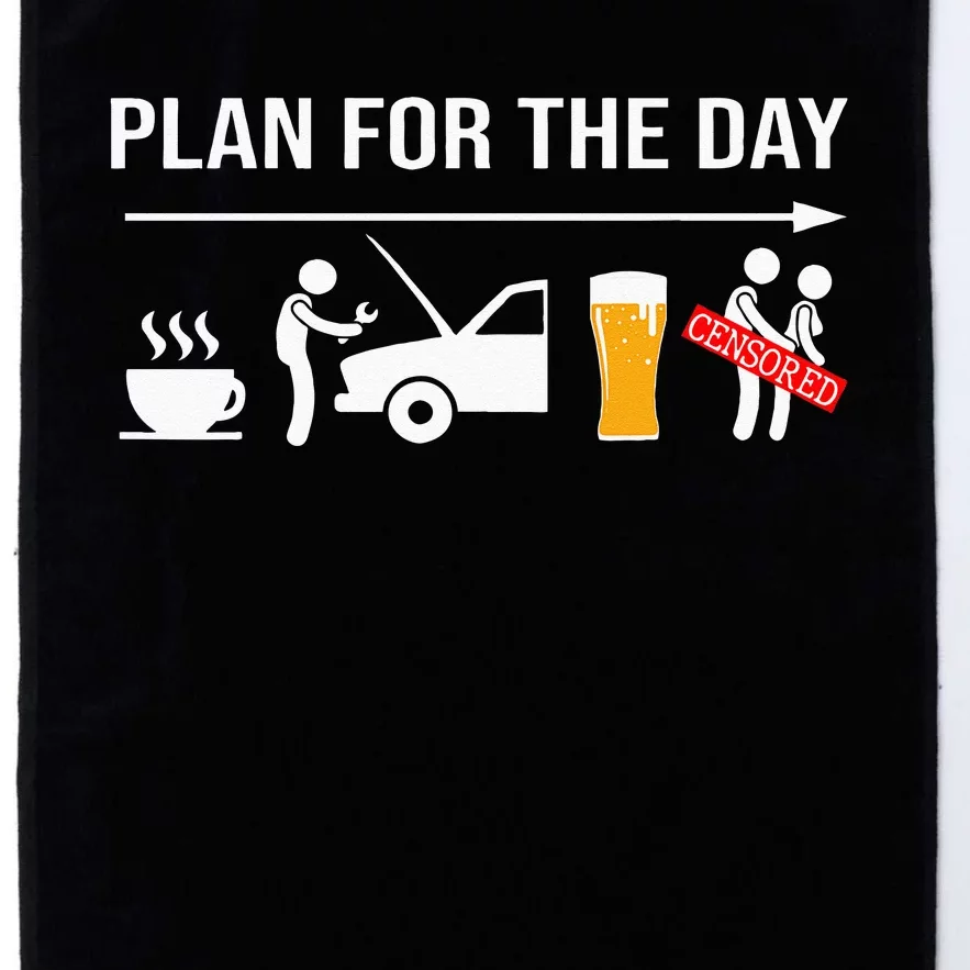 Gifts For Mechanics Funny Coffee Wrench Beer Adult Humor Platinum Collection Golf Towel