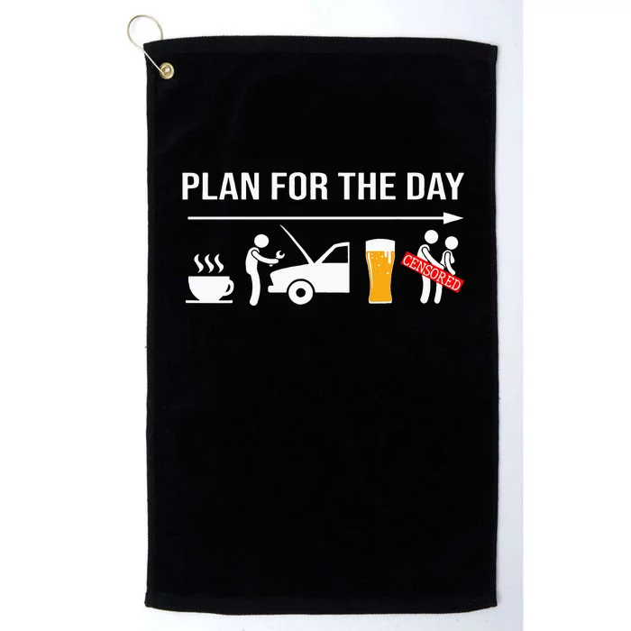 Gifts For Mechanics Funny Coffee Wrench Beer Adult Humor Platinum Collection Golf Towel